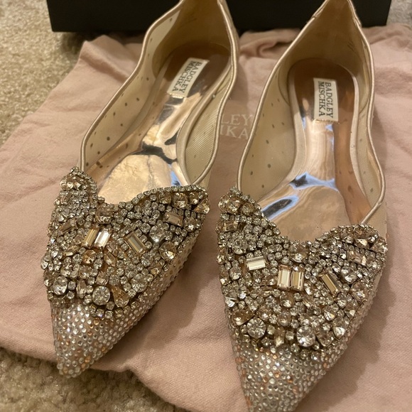 Badgley Mischka Shoes - Badgley Mischka Bridal Crystal embellished flats shoes